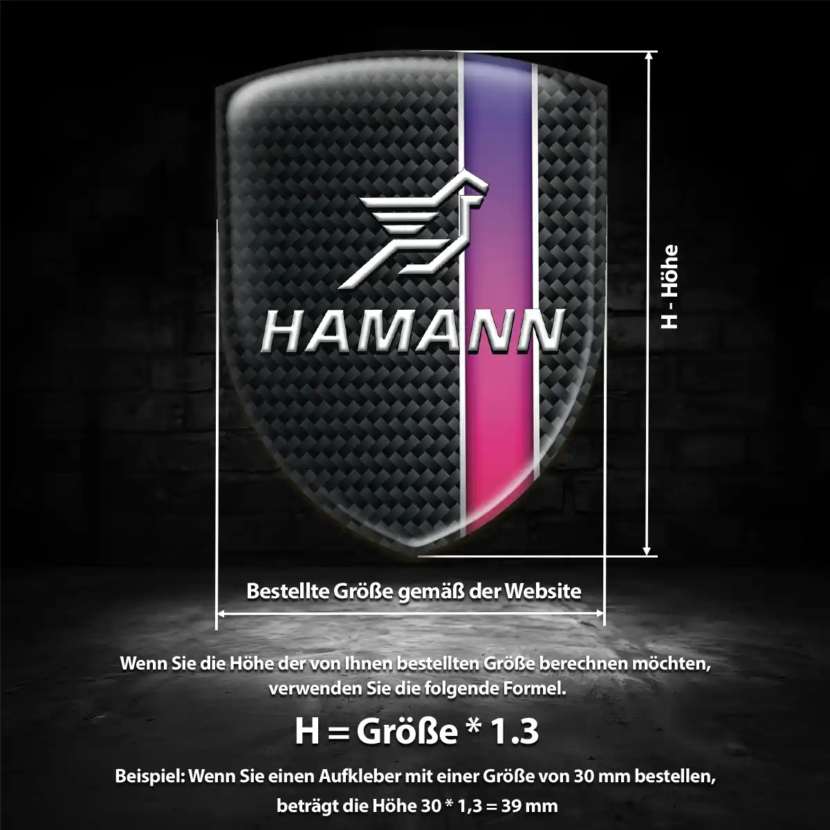 Hamann Emblem Aufkleber Auto Hochwertiges Harz
