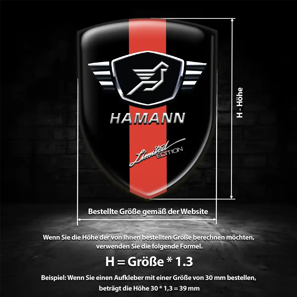 Hamann Emblem Aufkleber Auto Hohe Qualität