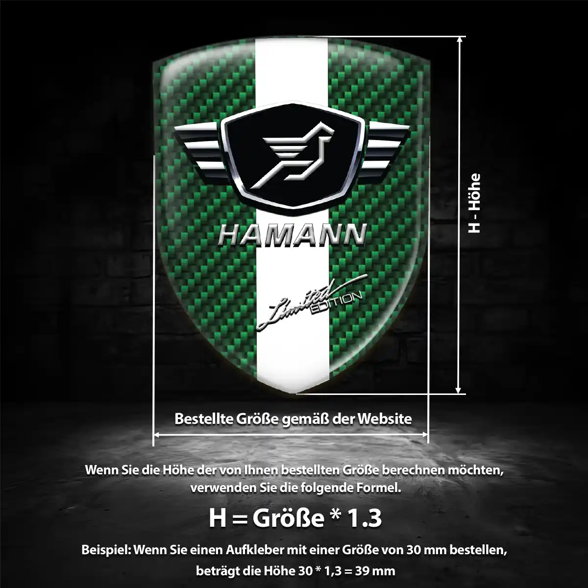 Hamann Emblem Aufkleber Auto Limitierte Auflage