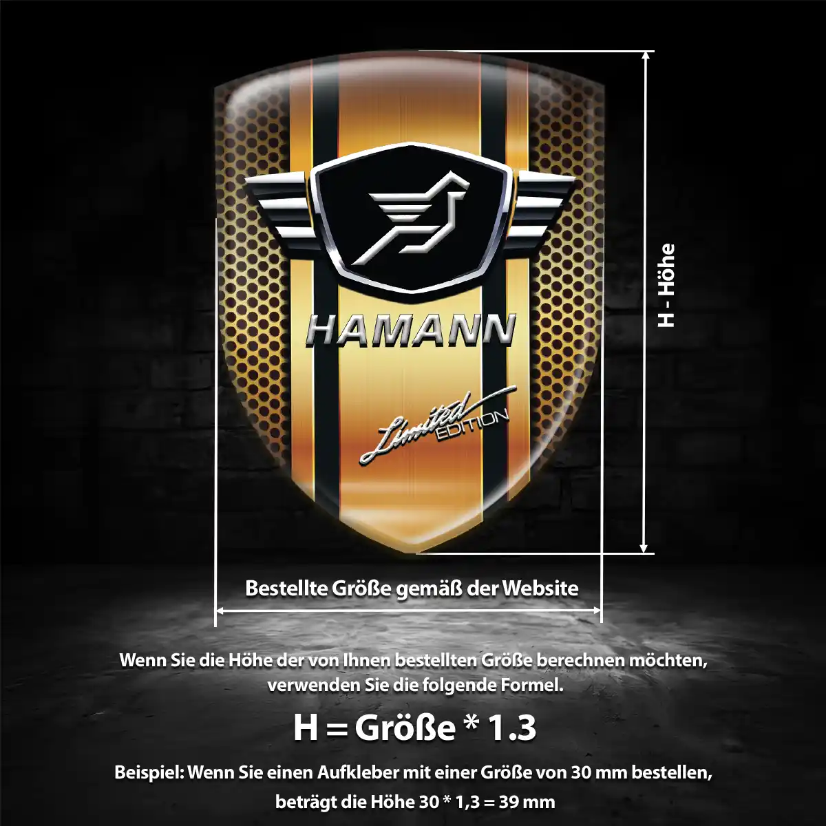 Hamann Emblem Aufkleber Auto Luxus-Edition