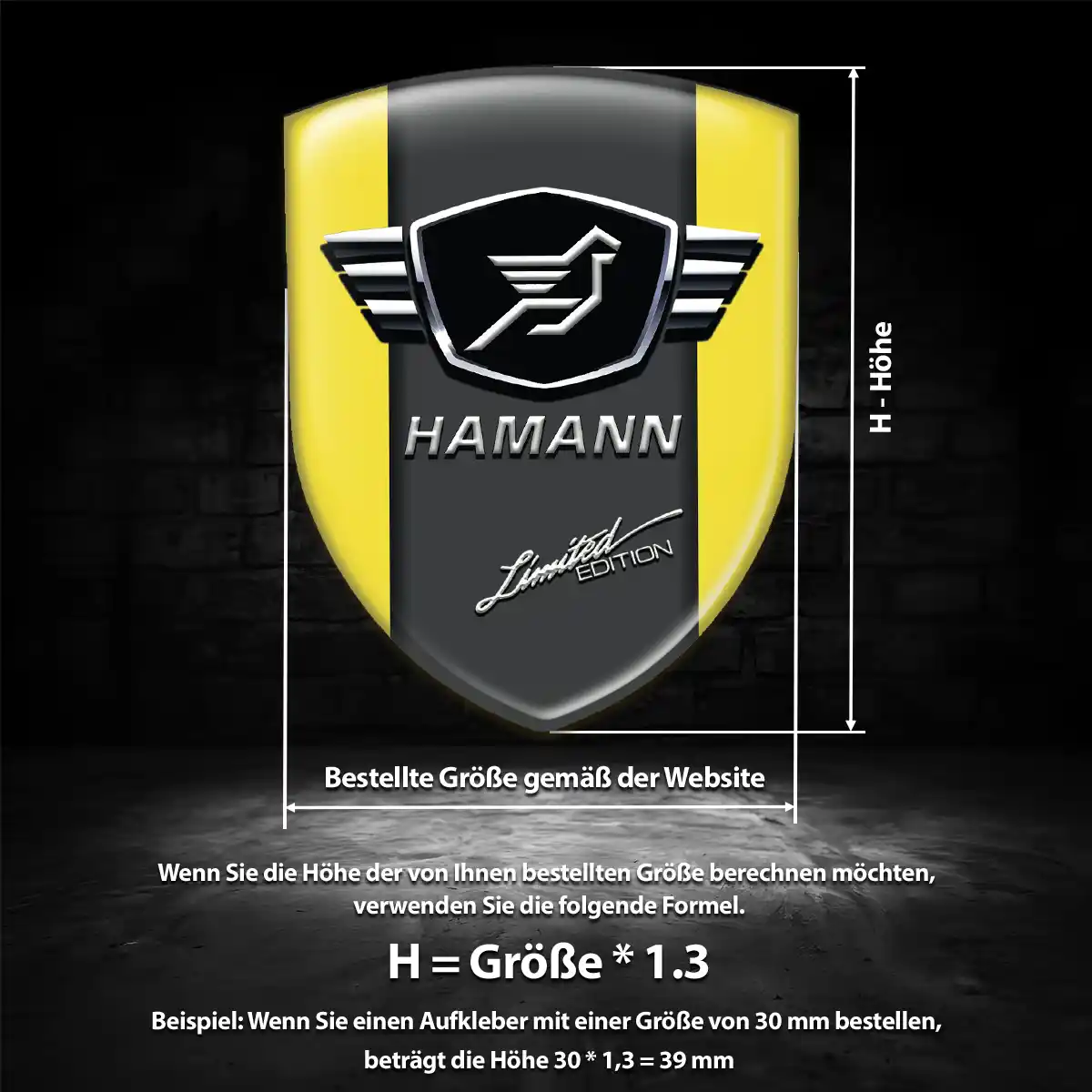 Hamann Emblem Aufkleber Auto Markenedition