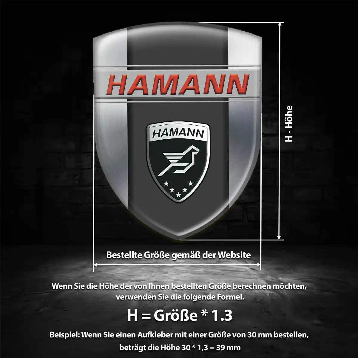 Hamann Emblem Aufkleber Auto Modernes Design