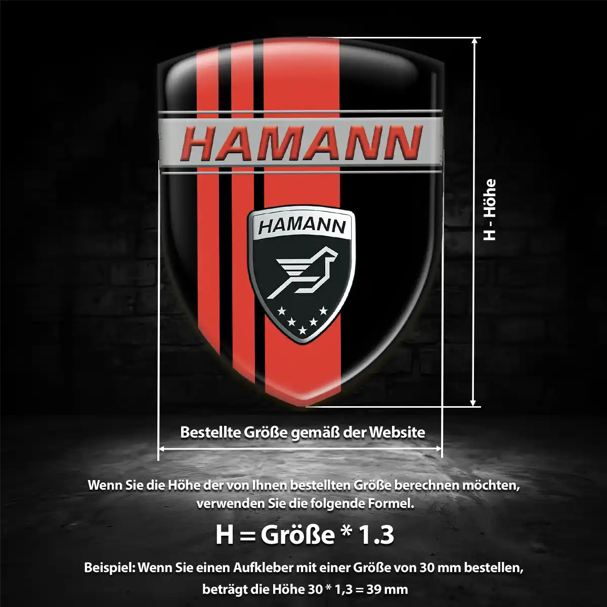 Hamann Emblem Aufkleber Auto Premium-Edition