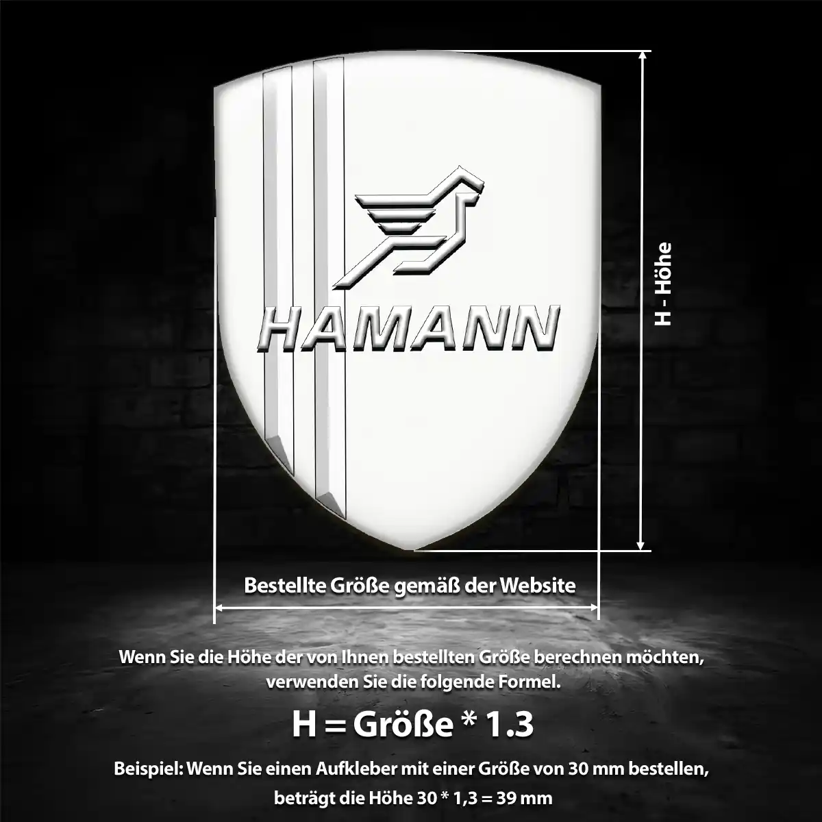 Hamann Emblem Aufkleber Auto Premiumqualität