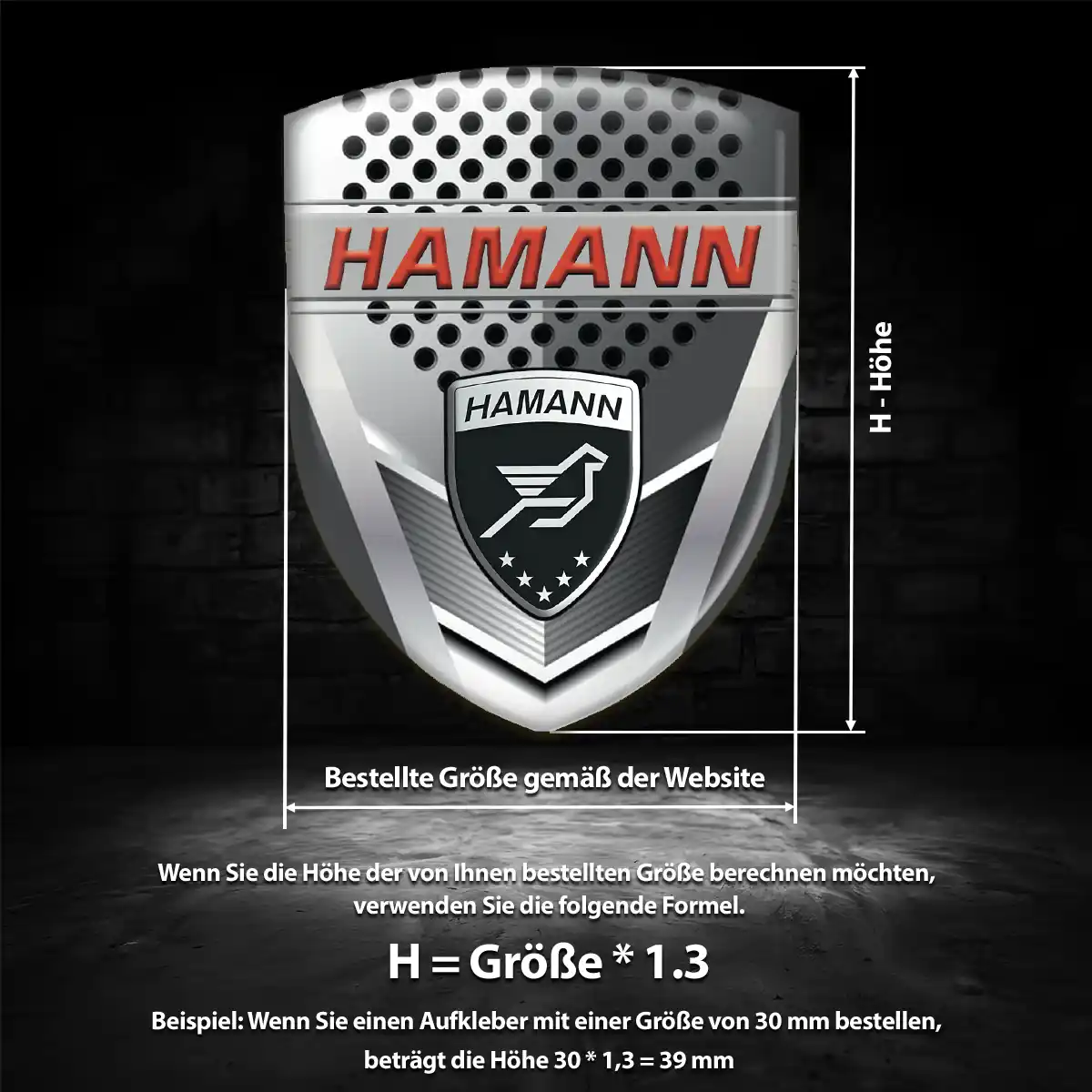 Hamann Emblem Aufkleber Auto Spitzenqualität
