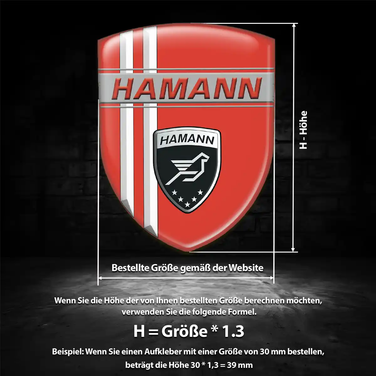 Hamann Emblem Aufkleber Edles Design