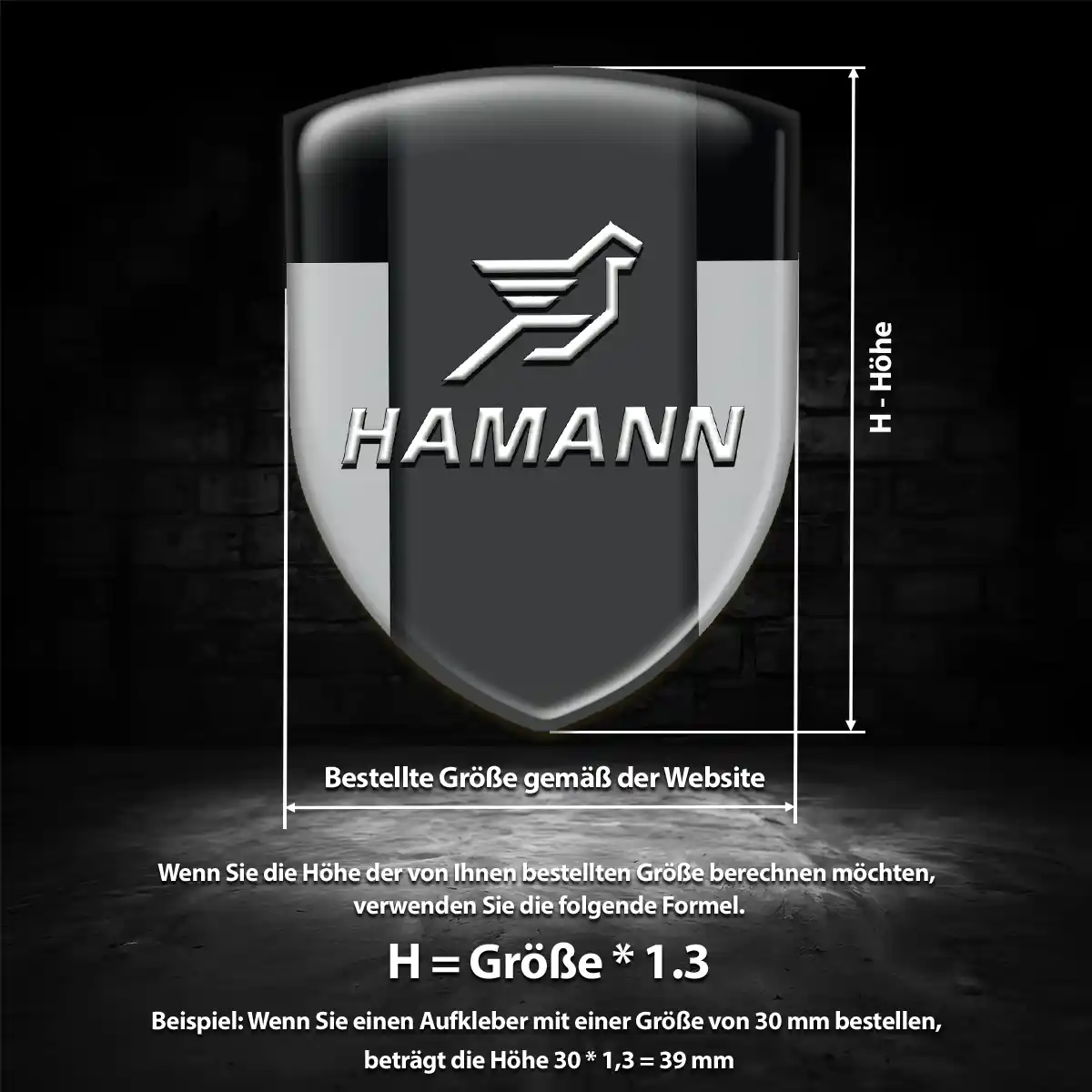 Hamann Emblem Aufkleber Elegantes Design