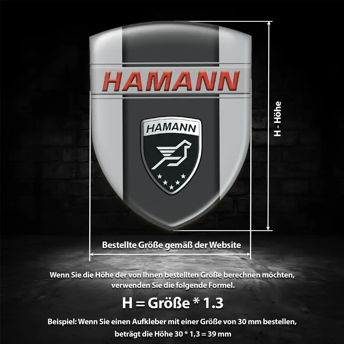 Hamann Emblem Aufkleber Erstklassige Qualität