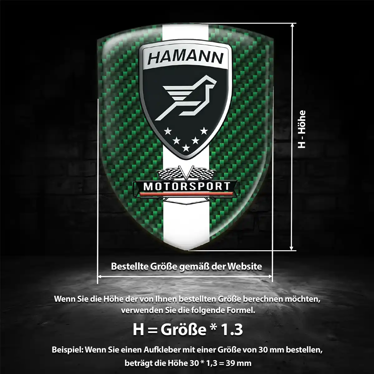 Hamann Emblem Aufkleber Höchste Qualität