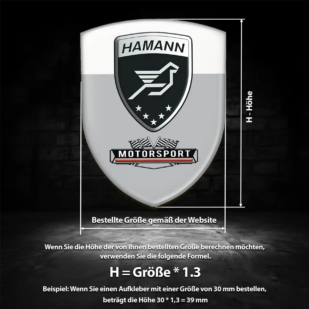 Hamann Emblem Aufkleber Hohe Qualität