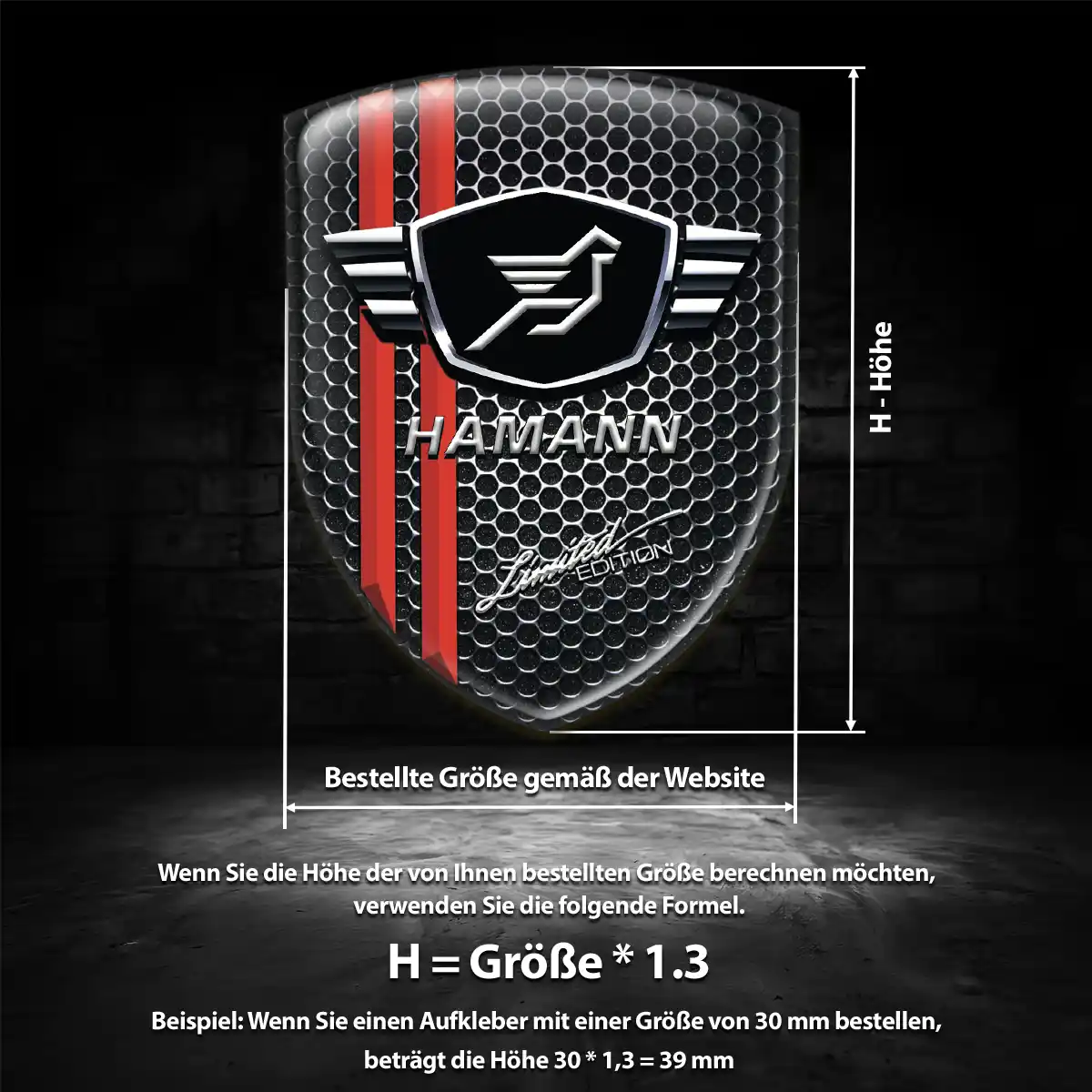 Hamann Emblem Aufkleber Interieurdesign