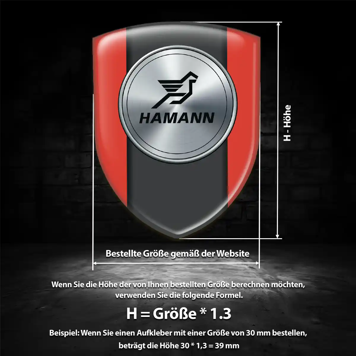 Hamann Emblem Aufkleber Markenedition