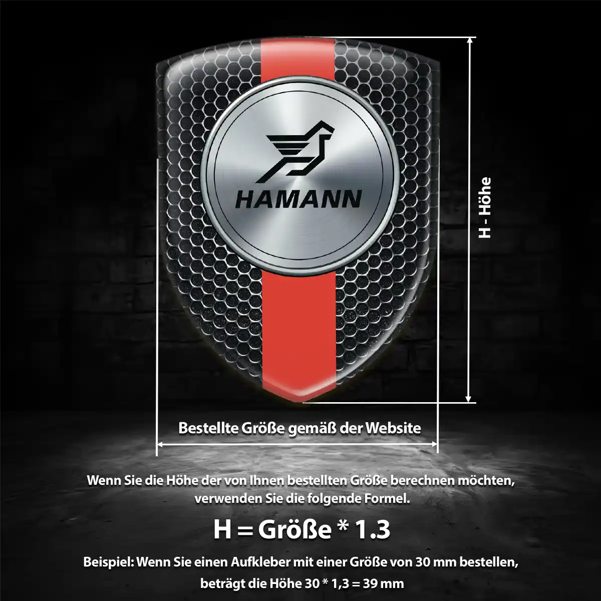 Hamann Emblem Aufkleber Modernes Design