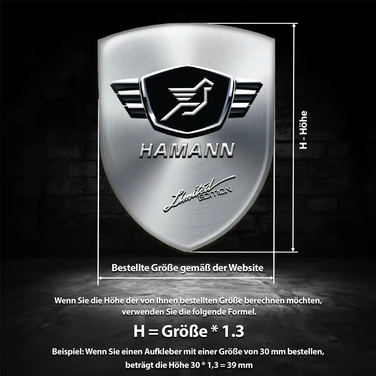 Hamann Emblem Aufkleber Premiumqualität