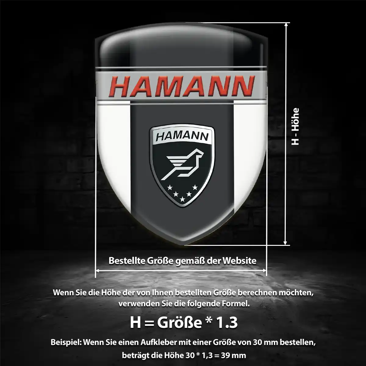 Hamann Emblem Aufkleber Spitzenqualität