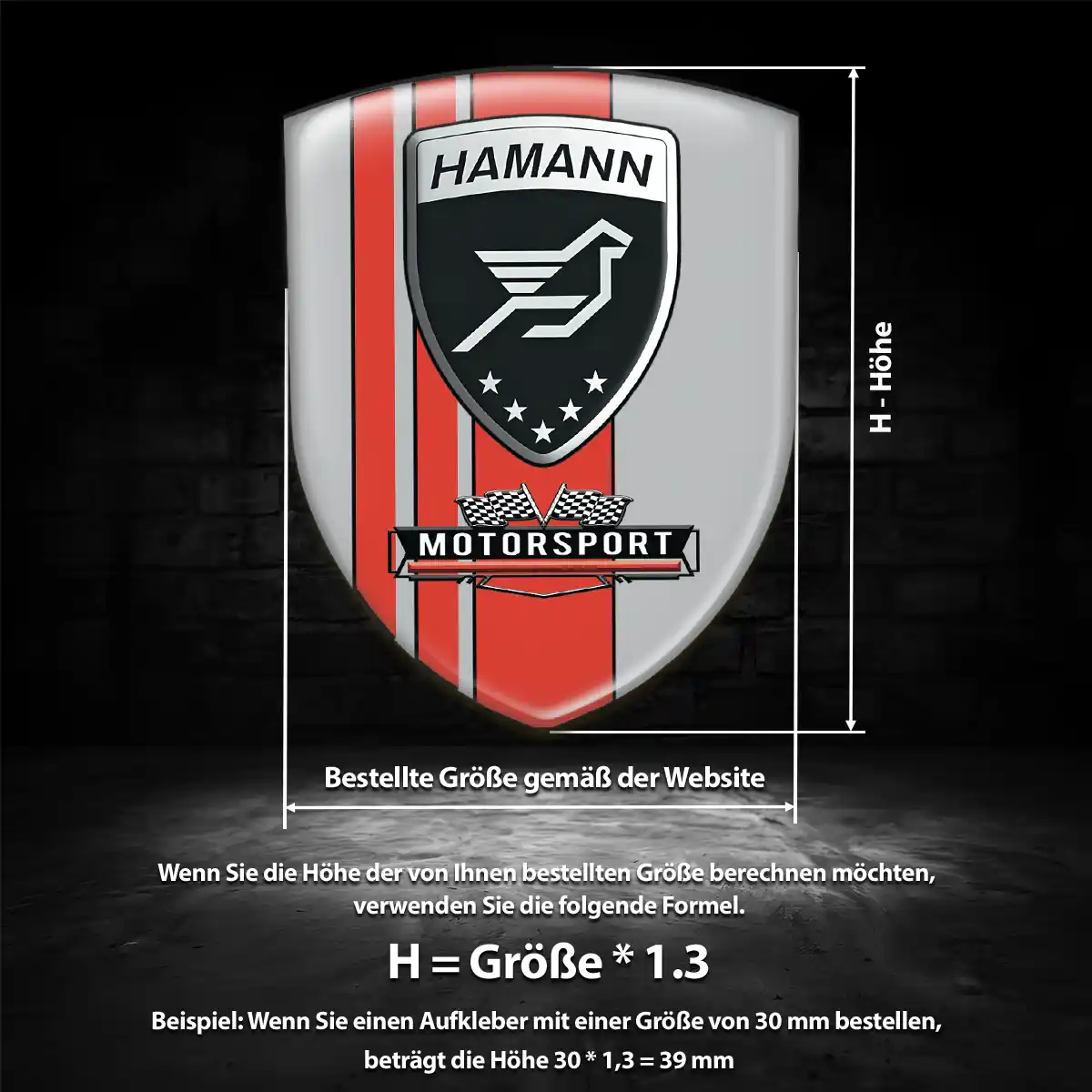 Hamann Emblem Aufkleber Stilvolles Design