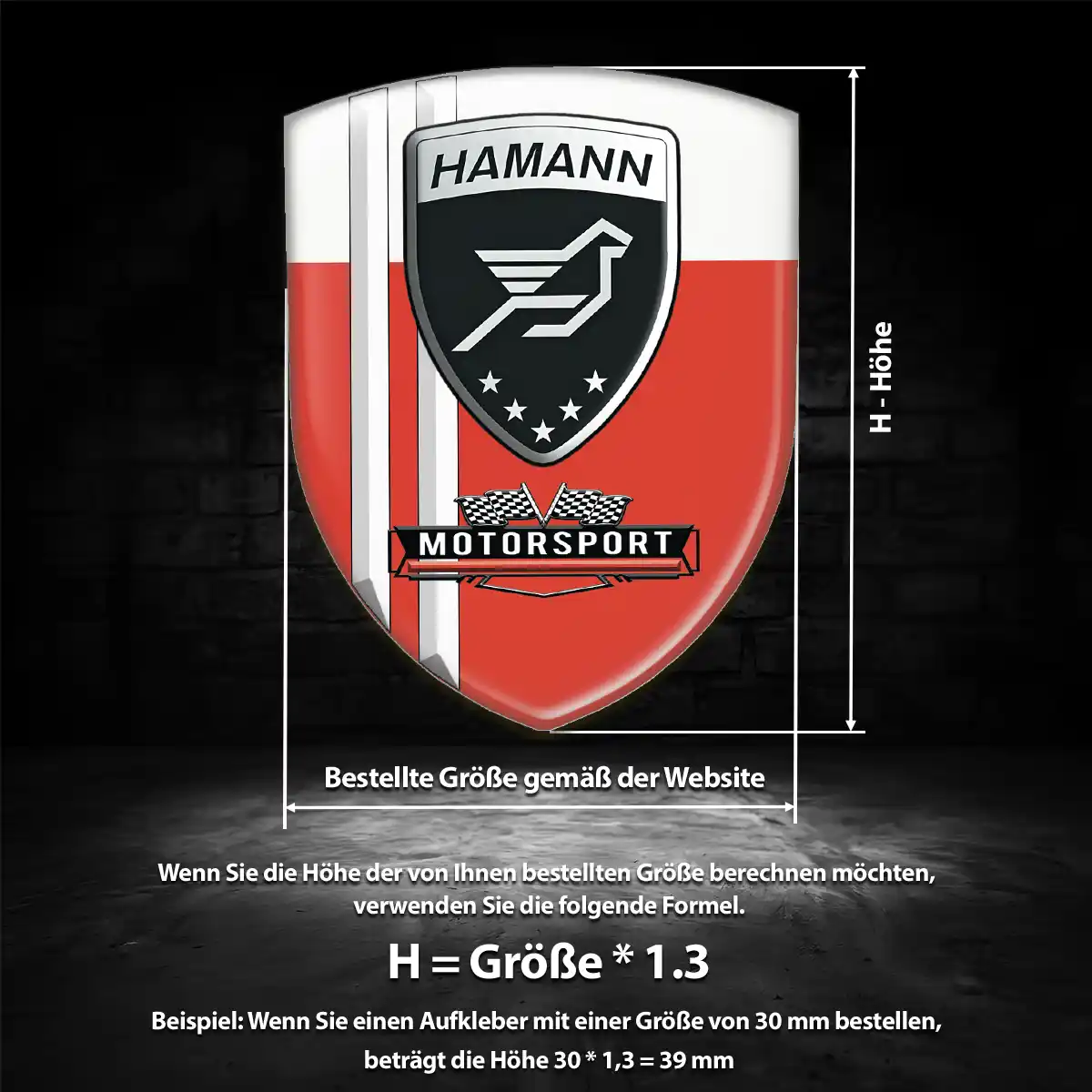 Hamann Emblem Aufkleber Tuningfahrzeug
