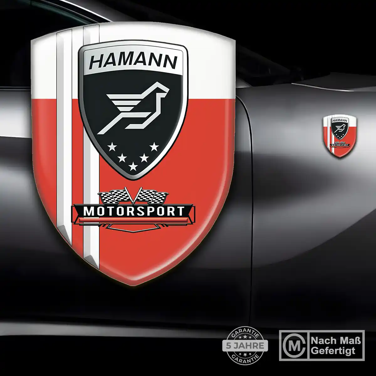 Hamann Emblem Aufkleber Tuningfahrzeug