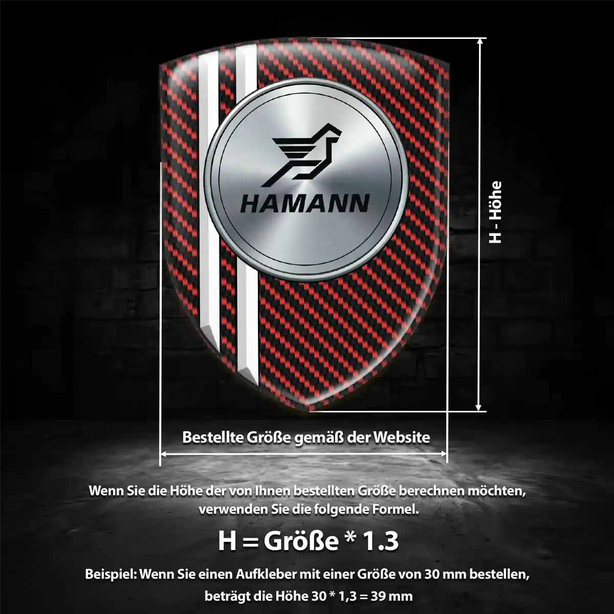 Hamann Emblem Aufkleber Wappen Anspruchsvolles Design