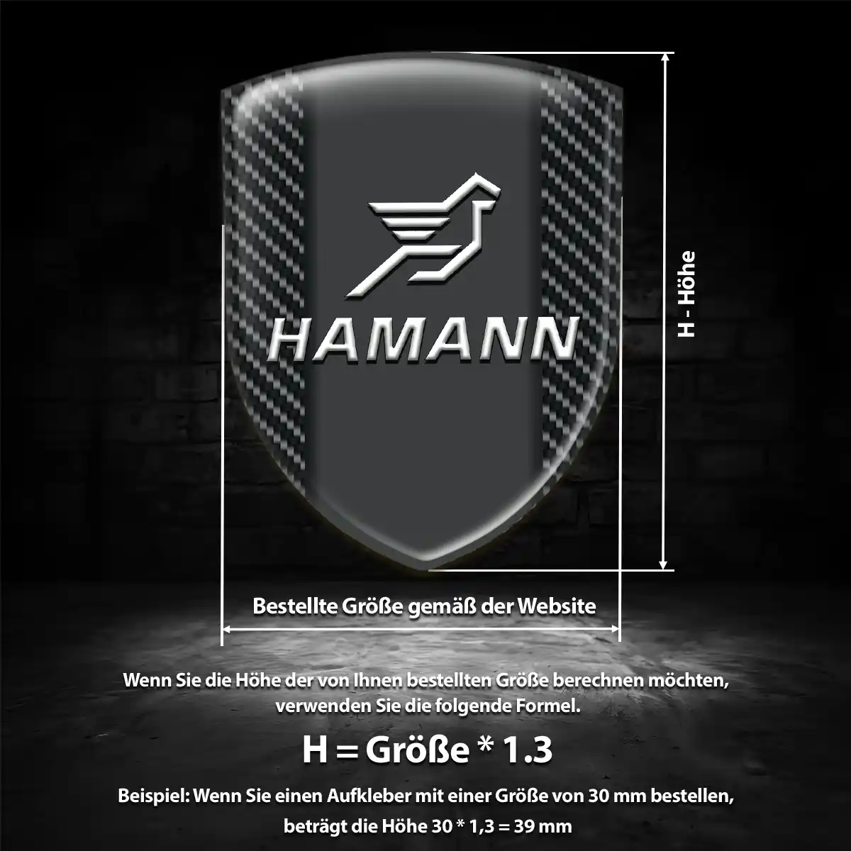 Hamann Emblem Aufkleber Wappen Auto Erstklassige Qualität