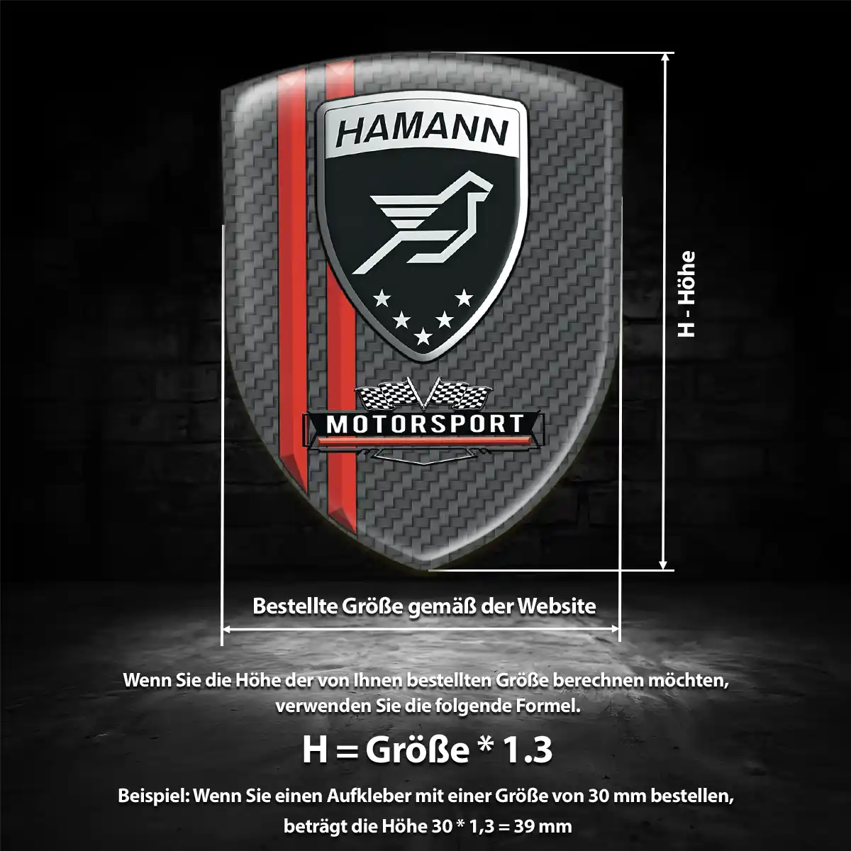 Hamann Emblem Aufkleber Wappen Auto Exterieurdesign