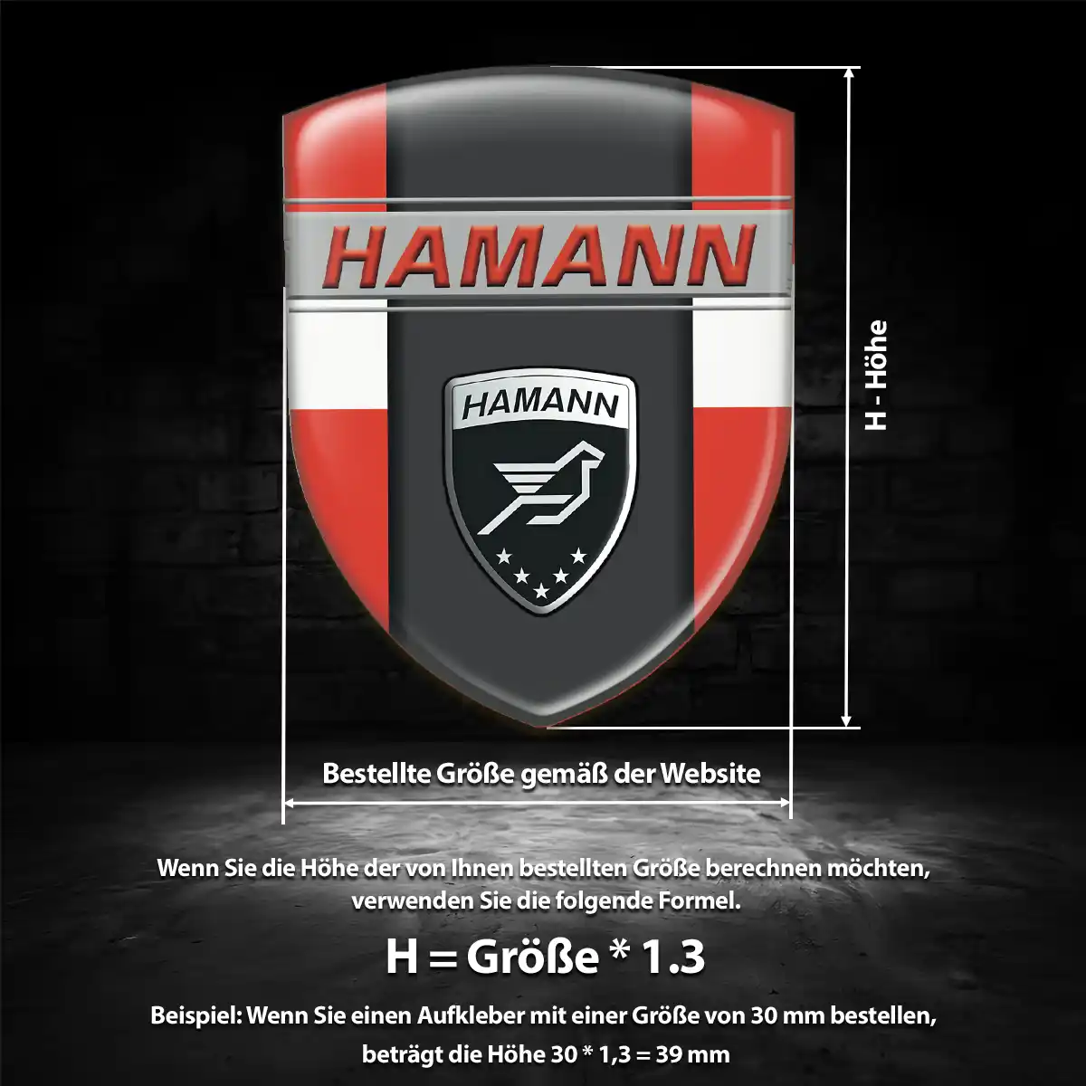 Hamann Emblem Aufkleber Wappen Auto Höchste Qualität