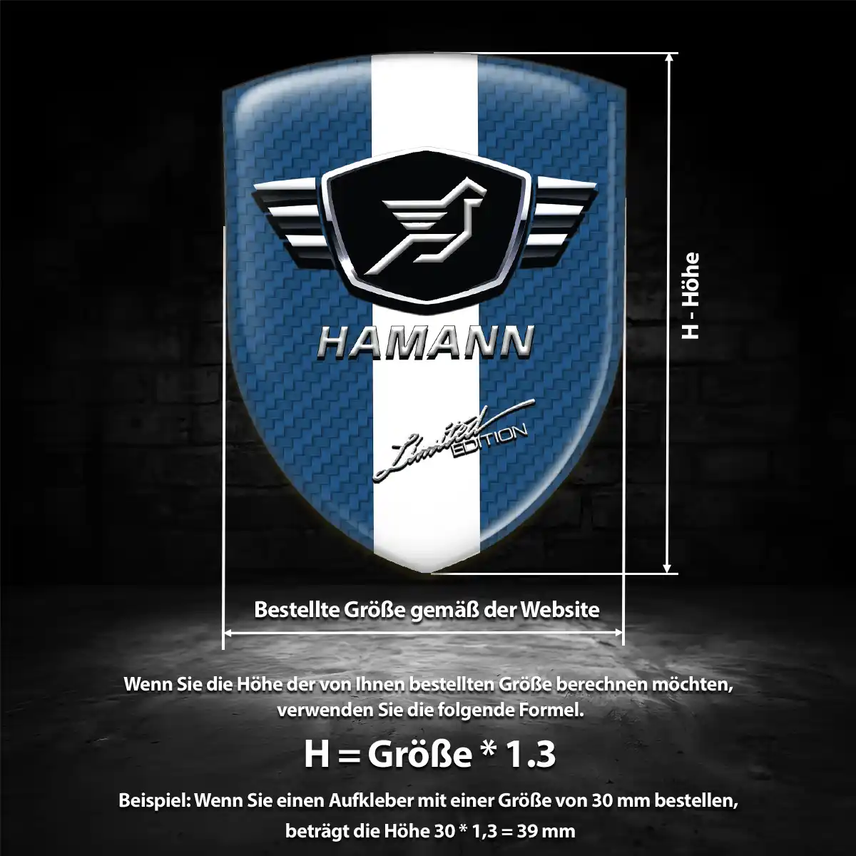 Hamann Emblem Aufkleber Wappen Auto Interieurdesign