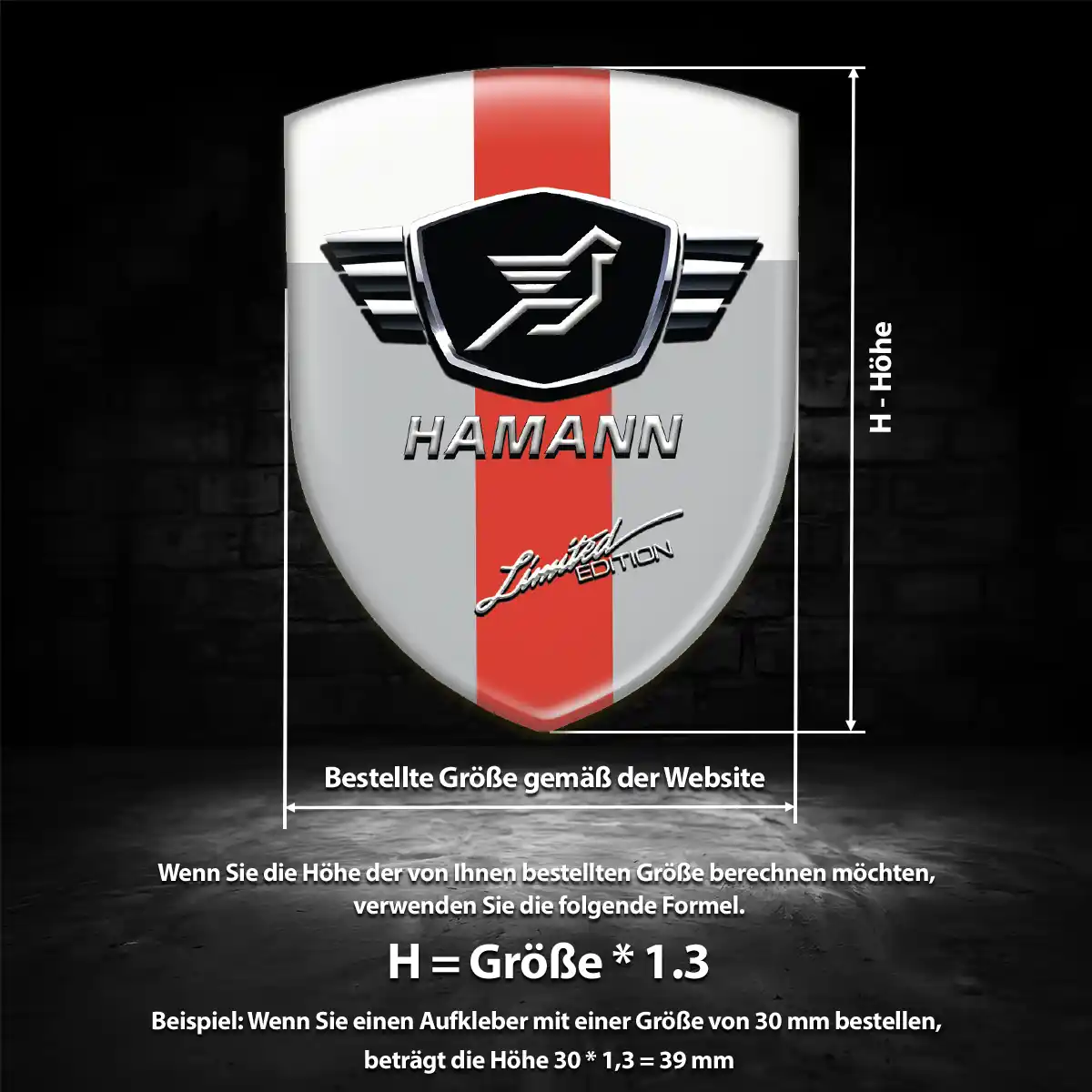 Hamann Emblem Aufkleber Wappen Auto Limitierte Auflage