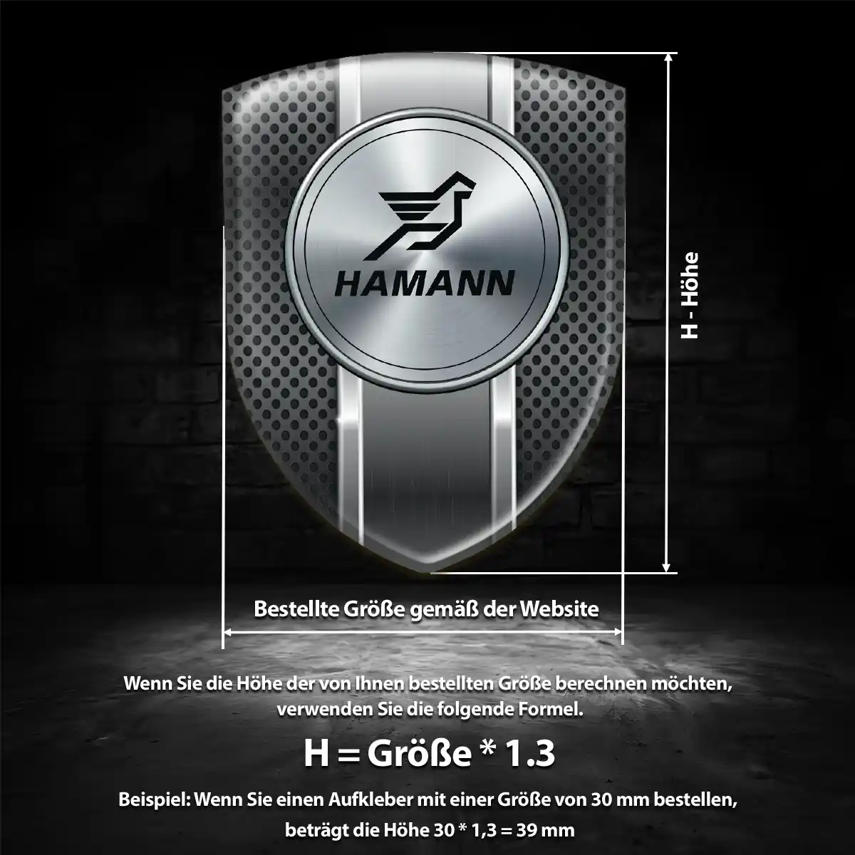 Hamann Emblem Aufkleber Wappen Auto Luxus-Edition