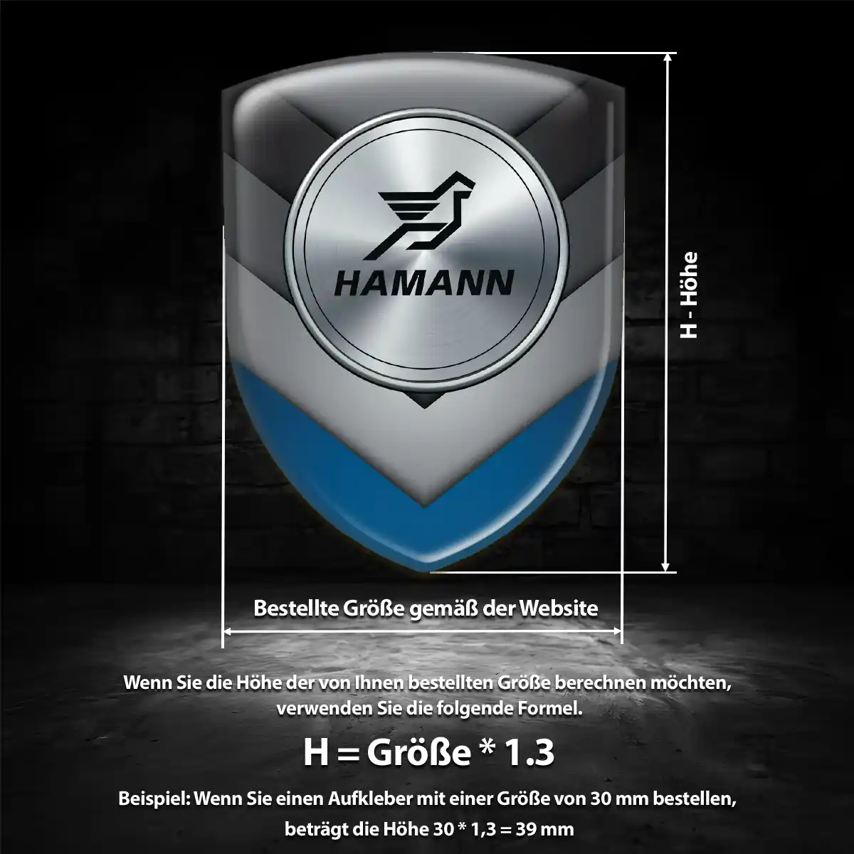 Hamann Emblem Aufkleber Wappen Auto Markenedition