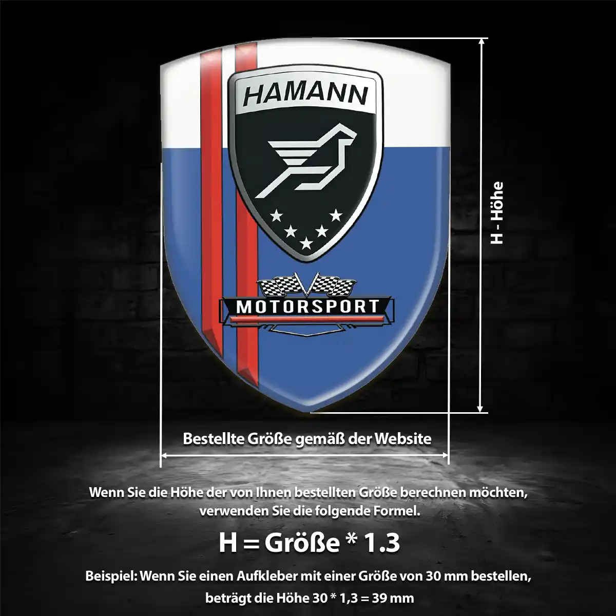 Hamann Emblem Aufkleber Wappen Auto Premium-Edition