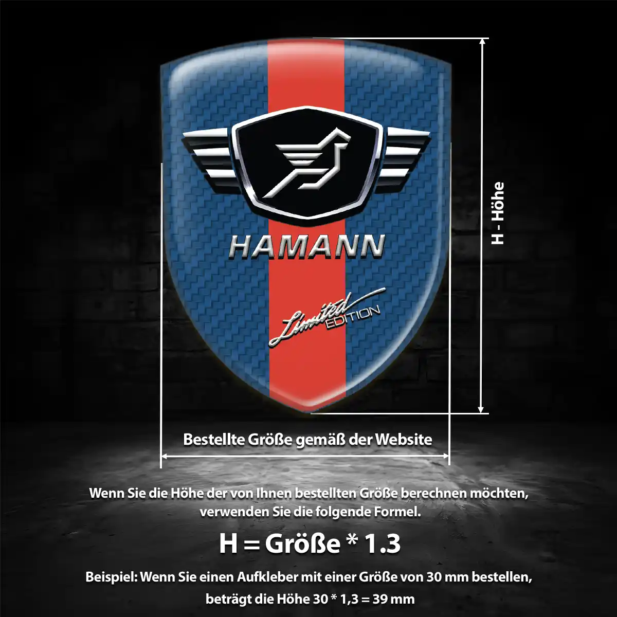 Hamann Emblem Aufkleber Wappen Auto Premiumqualität