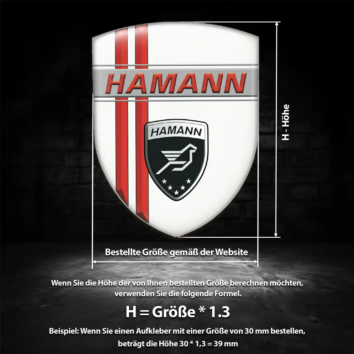 Hamann Emblem Aufkleber Wappen Auto Spitzenqualität