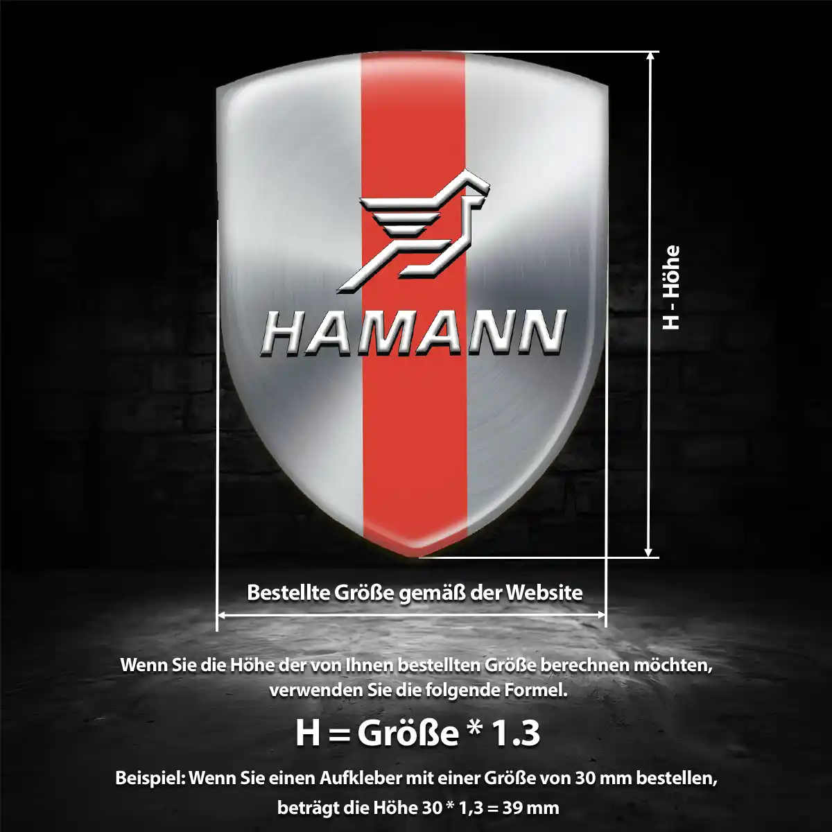 Hamann Emblem Aufkleber Wappen Überzeugende Qualität
