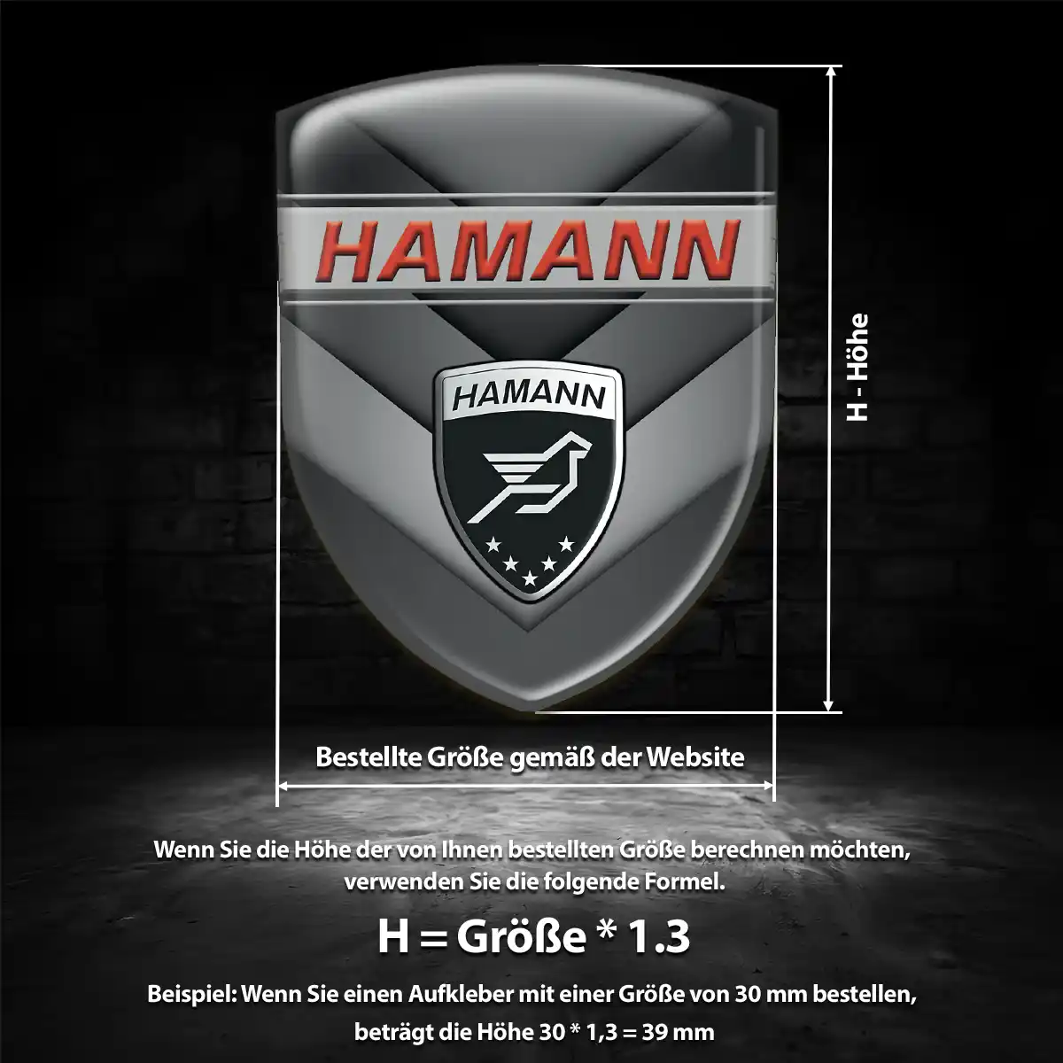 Hamann Emblem Aufkleber Wappen Edles Design