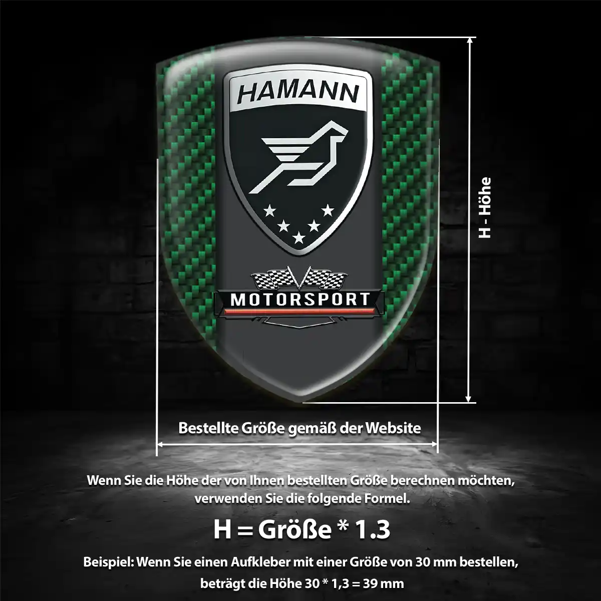 Hamann Emblem Aufkleber Wappen Elegantes Design