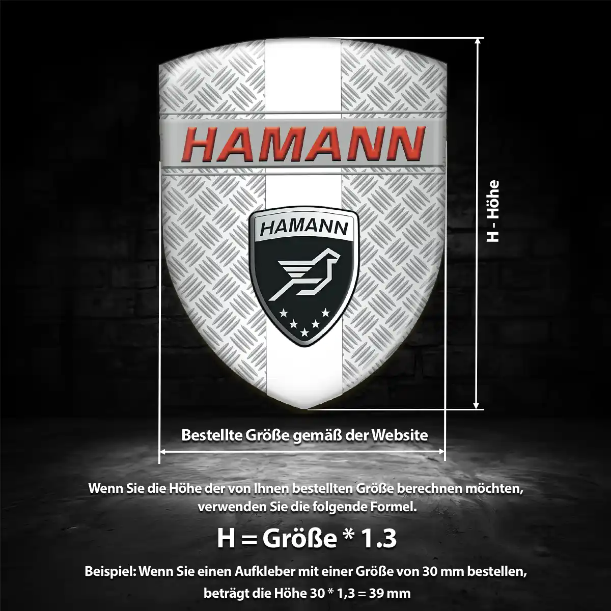 Hamann Emblem Aufkleber Wappen Erstklassige Qualität