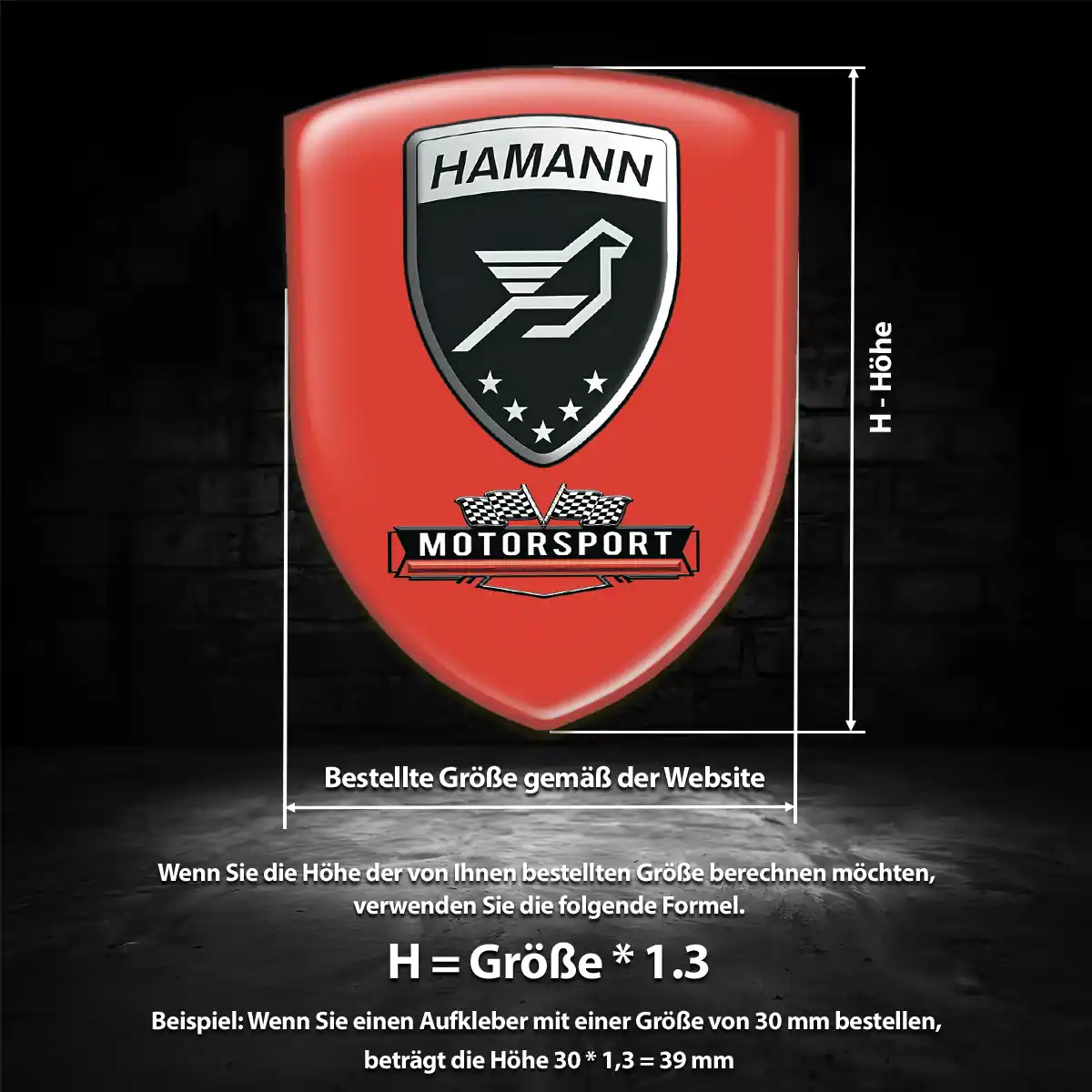 Hamann Emblem Aufkleber Wappen Exterieurdesign