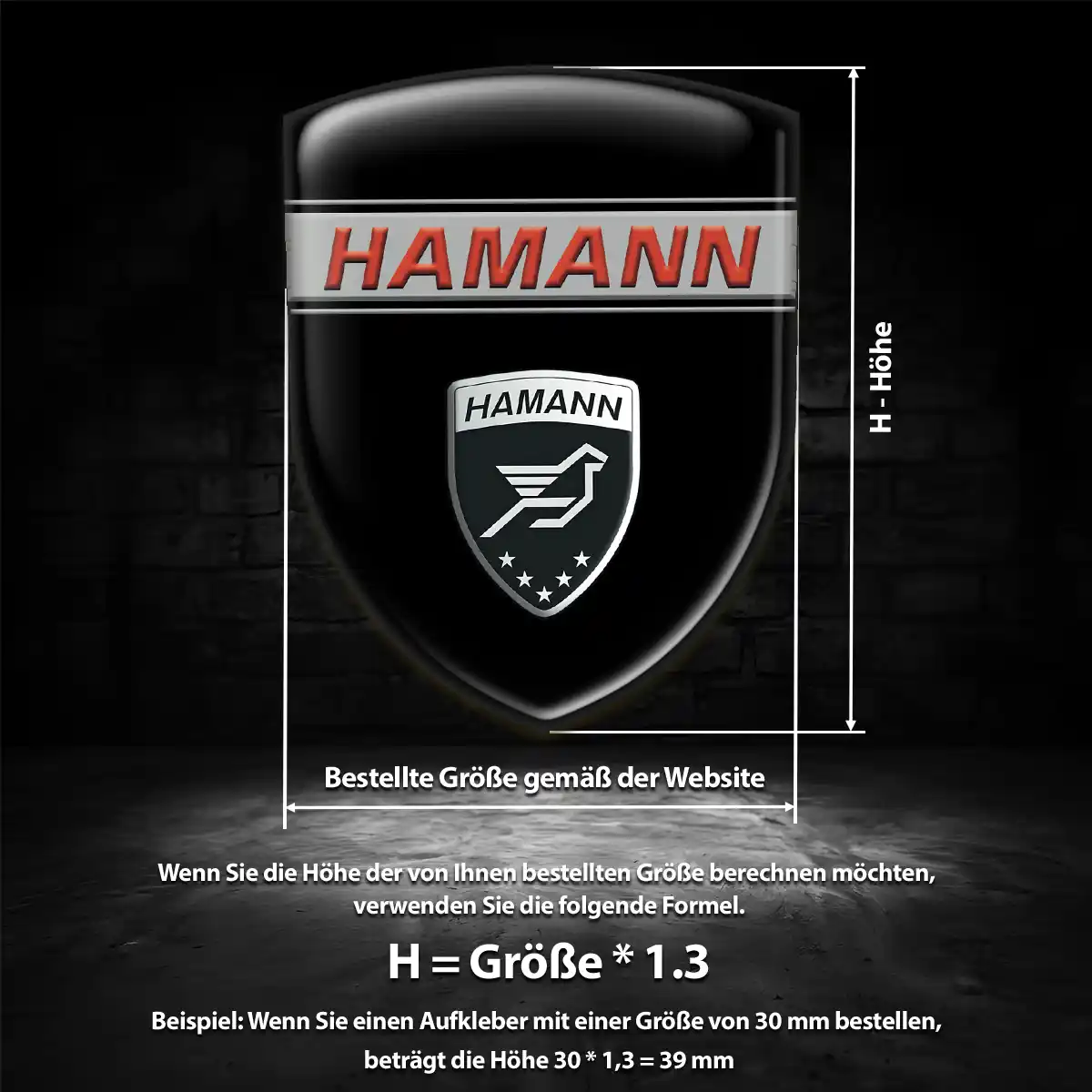 Hamann Emblem Aufkleber Wappen Hohe Qualität