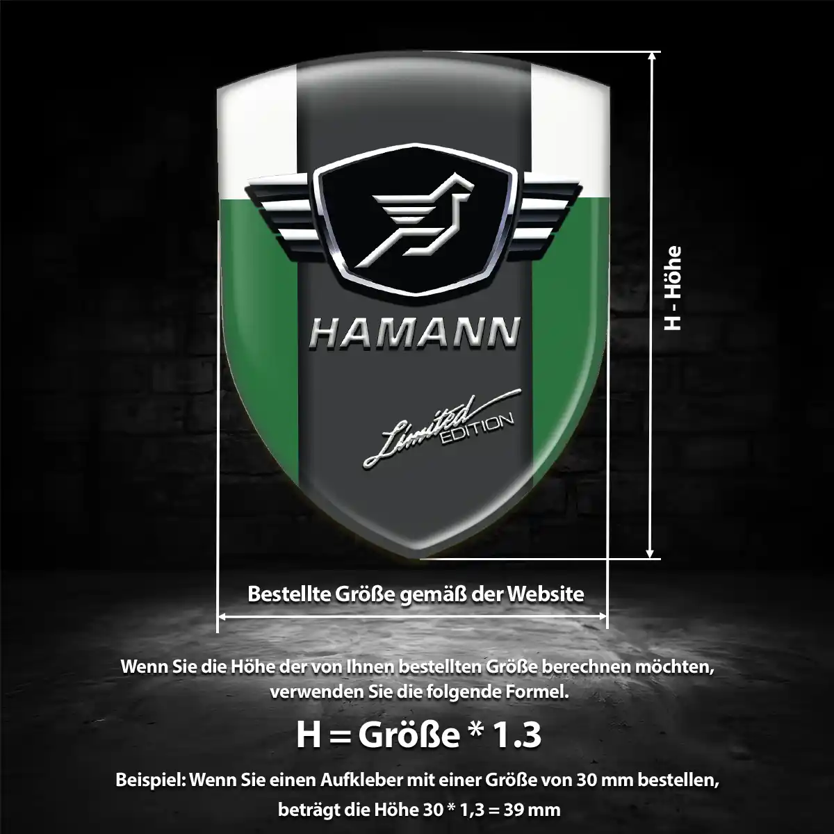 Hamann Emblem Aufkleber Wappen Interieurdesign