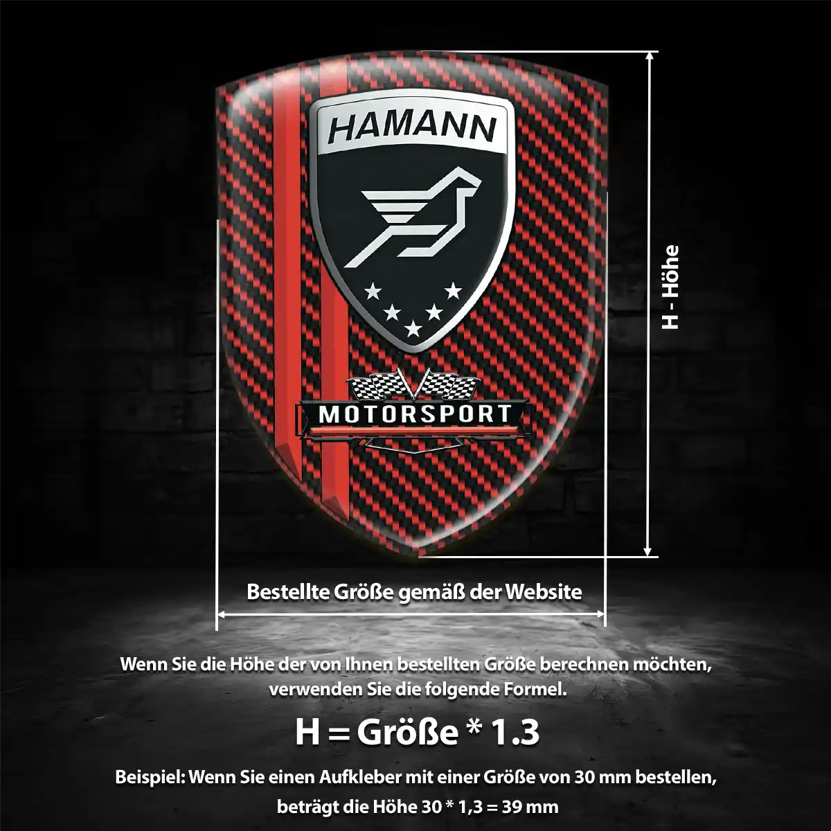 Hamann Emblem Aufkleber Wappen Limitierte Auflage