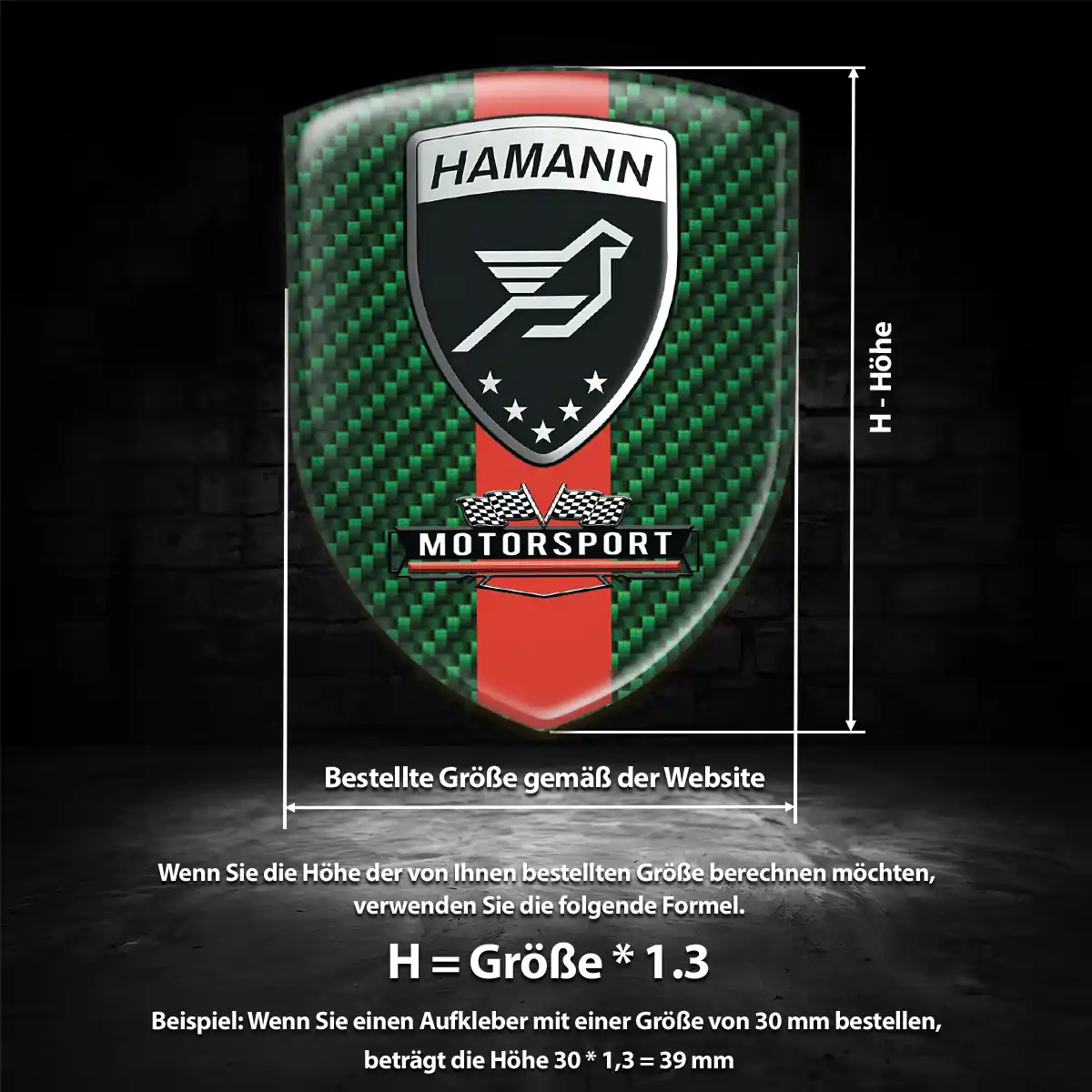 Hamann Emblem Aufkleber Wappen Luxus-Edition
