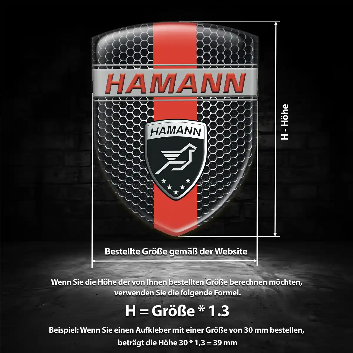 Hamann Emblem Aufkleber Wappen Markenedition