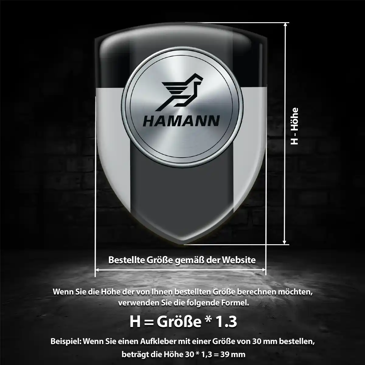 Hamann Emblem Aufkleber Wappen Modernes Design
