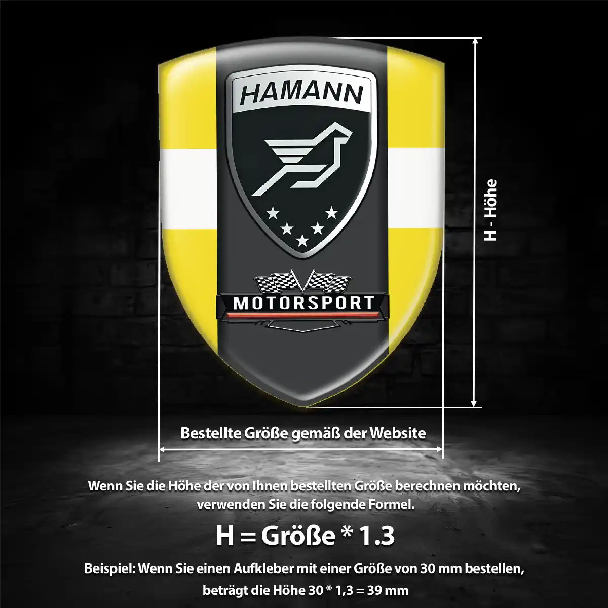 Hamann Emblem Aufkleber Wappen Spitzenqualität