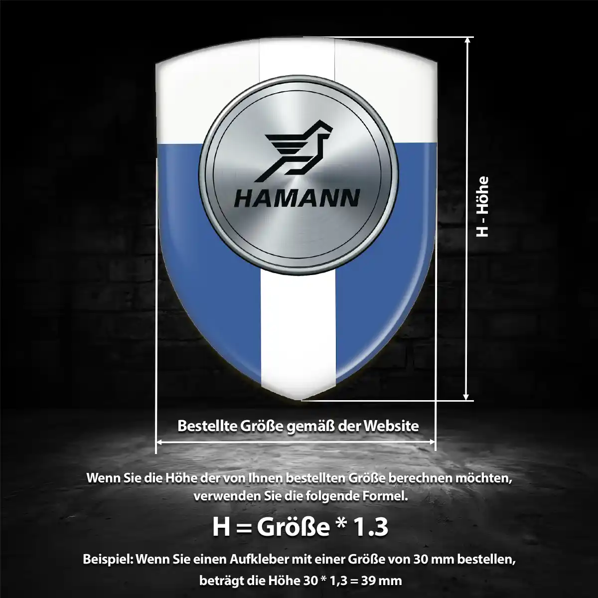 Hamann Emblem Aufkleber Wappen Stilvolles Design