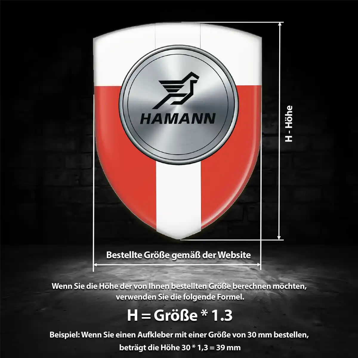 Hamann Emblem Hochwertiges Harz