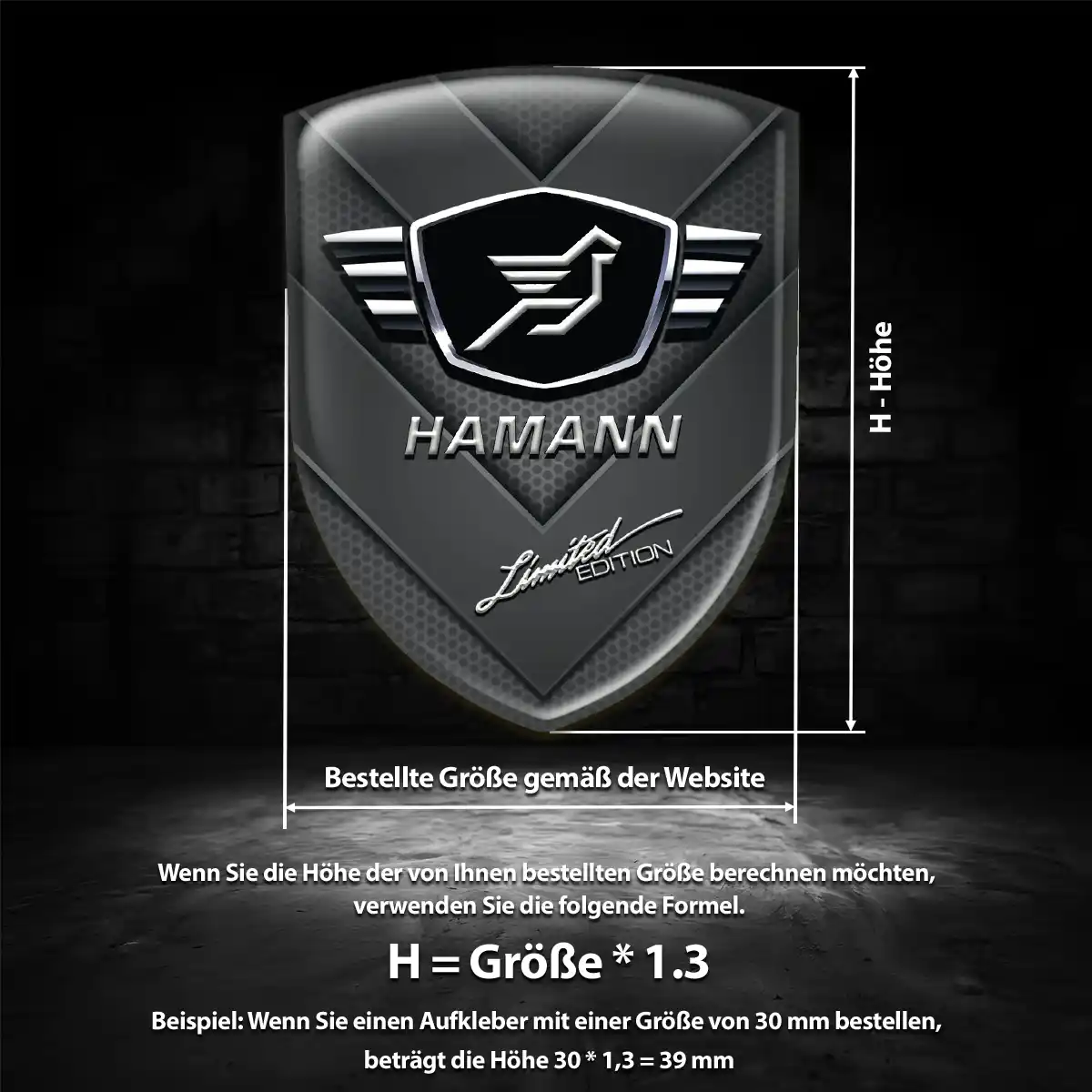Hamann Emblem Wappen Aufkleber Anspruchsvolles Design
