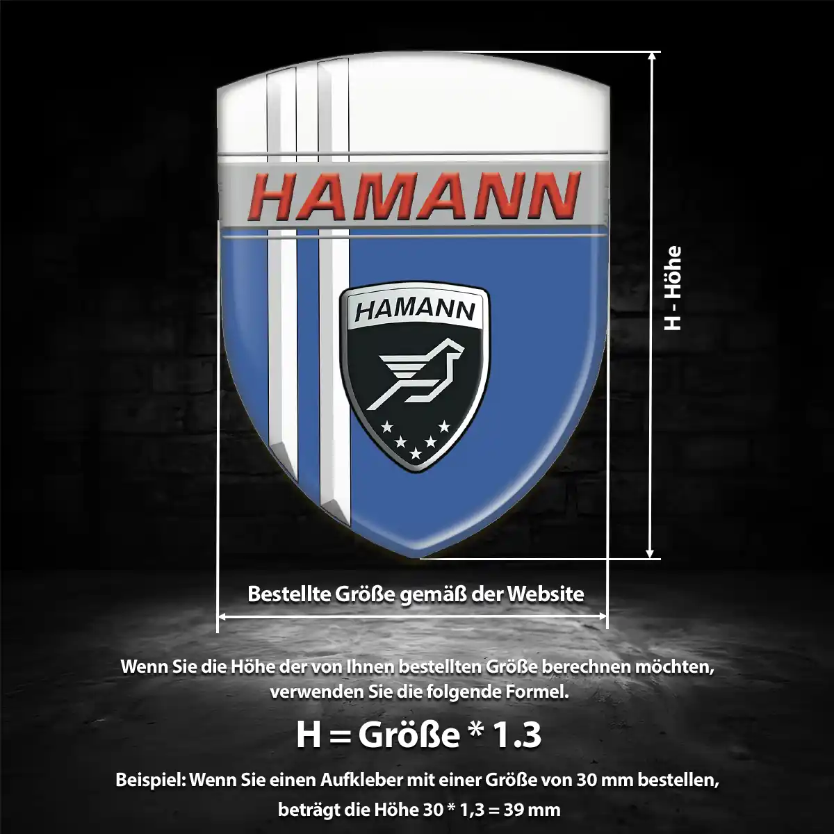 Hamann Emblem Wappen Aufkleber Auto Edles Design