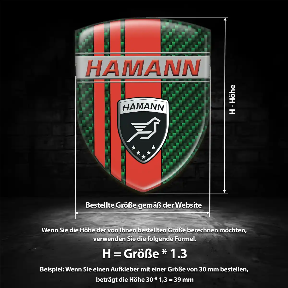 Hamann Emblem Wappen Aufkleber Auto Elegantes Design